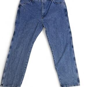 Men Rustler blue denim jeans 90'S Retro Minimalist